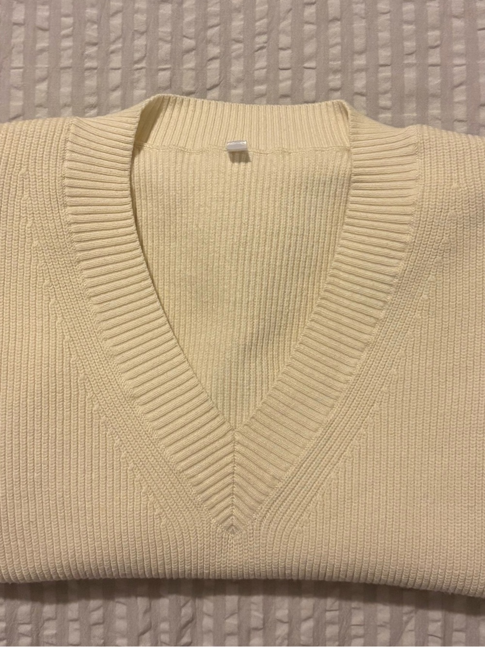 Muji Cream Knit Sweater Vest